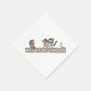Wo die wilden Kerle wohnen Charaktere auf Logo Serviette