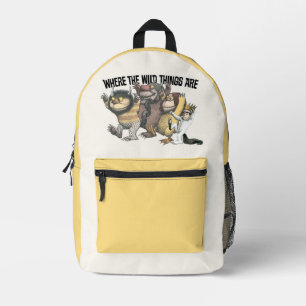 Wo die wilden Kerle wohnen Charaktere & Logo Bedruckter Rucksack