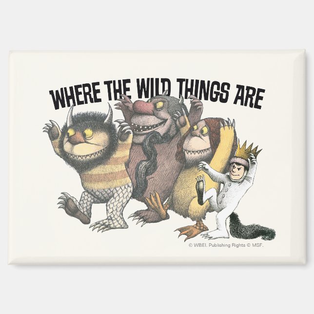 Wo die wilden Kerle wohnen Charaktere & Logo Magnet (Vorderseite)