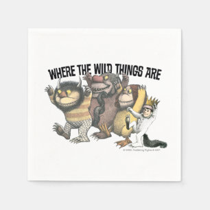 Wo die wilden Kerle wohnen Charaktere & Logo Serviette