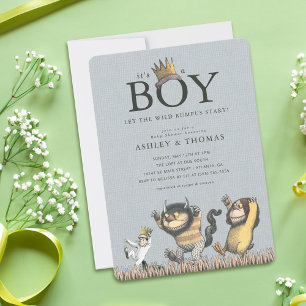Wo die wilden Kerle wohnen Es ist eine Babyparty Einladung