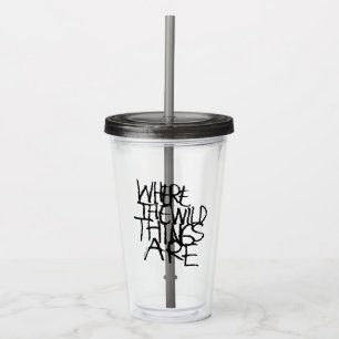 Wo die wilden Kerle wohnen Handschriftlich Acryltrinkbecher