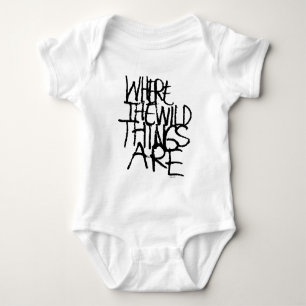 Wo die wilden Kerle wohnen   Handschriftlich Baby Strampler