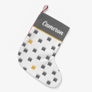 Wo die wilden Kerle wohnen Kronen Muster Kleiner Weihnachtsstrumpf