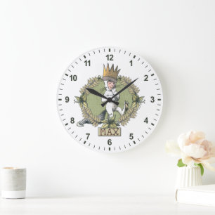 Wo die wilden Kerle wohnen   Max-Abzeichen Große Wanduhr