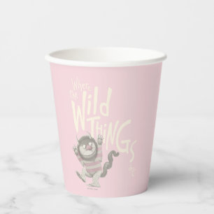 Wo die wilden Kerle wohnen Zitat - Pink Pappbecher