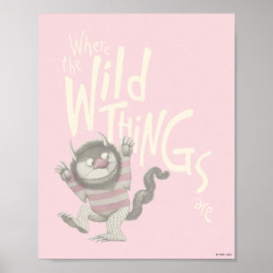 Wo die wilden Kerle wohnen Zitat - Pink Poster