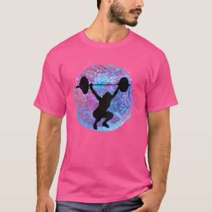 Wo Distressive Weightlift Gym Frau Barbell Dumb T-Shirt