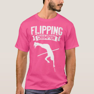 Wo Drehend Champion Pole Jumper Vault Pole Vaulti T-Shirt