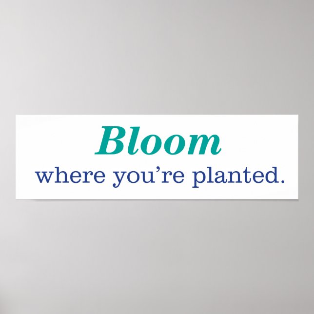 Wo du gepflanzt bist poster (Vorne)