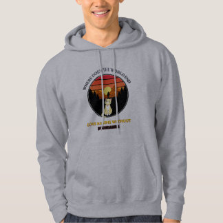 Wo endet die Welt | Süße Katze Retro-Sonnenunterga Hoodie