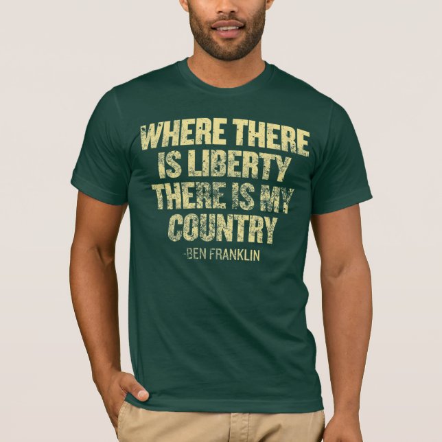 Wo es Freiheits-Shirt gibt T-Shirt (Vorderseite)