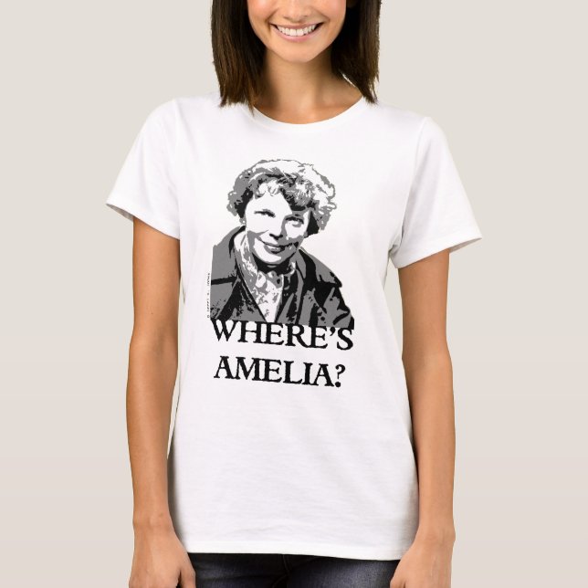 Wo Frauen-Luftfahrt Spleeburgen Amelia Earhart ist T-Shirt (Vorderseite)