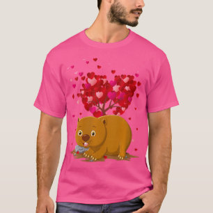 Wo Funny Wombat Animal Lover Wombat Valentine's Da T-Shirt