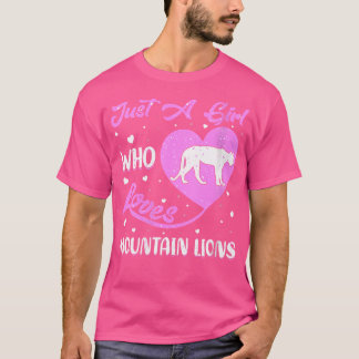 Wo Heart Liebe Mountain Lion Nur ein Mädchen, das T-Shirt