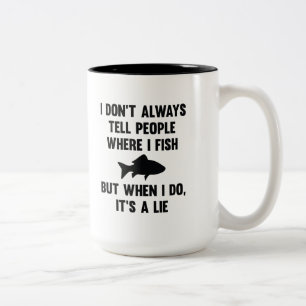Wo ich fische zweifarbige tasse