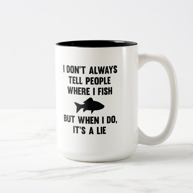 Wo ich fische zweifarbige tasse (Rechts)