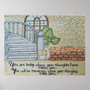 Wo Ihre Gedanken Sie Hinführen - Wandkunst Poster