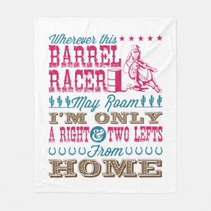 Wo immer dieser Barrel Racer kann Roam Barrel Raci Fleecedecke