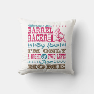 Wo immer dieser Barrel Racer kann Roam Barrel Raci Kissen