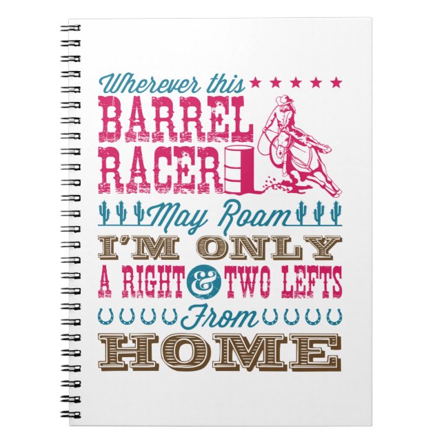 Wo immer dieser Barrel Racer kann Roam Barrel Raci Notizblock (Vorderseite)