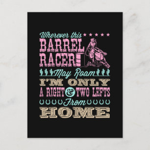 Wo immer dieser Barrel Racer kann Roam Barrel Raci Postkarte