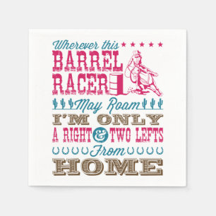 Wo immer dieser Barrel Racer kann Roam Barrel Raci Serviette