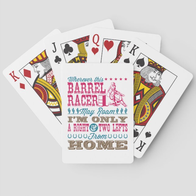 Wo immer dieser Barrel Racer kann Roam Barrel Raci Spielkarten (Rückseite)