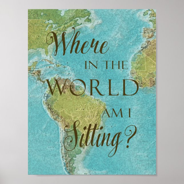 Wo in der Welt sitze ich? Poster (Vorne)
