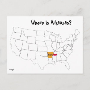 Wo ist Arkansas? Postkarte