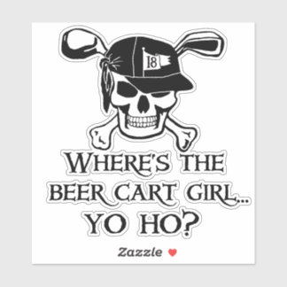 Wo ist das Golf Beer Cart Girl? Aufkleber