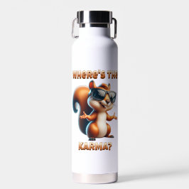Wo ist das Karma-Funny-Eichhörnchen in Schatten? Trinkflasche