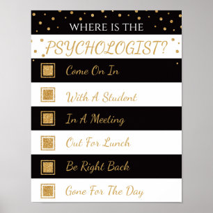 Wo ist das Psychologistenbüro Door Sign? Poster