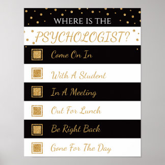 Wo ist das Psychologistenbüro Door Sign? Poster