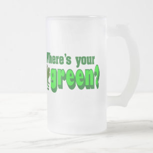 Wo ist deine grüne Tasse? Mattglas Bierglas