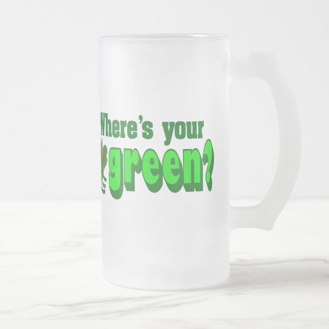 Wo ist deine grüne Tasse? Mattglas Bierglas (Rechts)