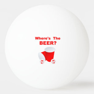 Wo ist der Bierpingball? Tischtennisball