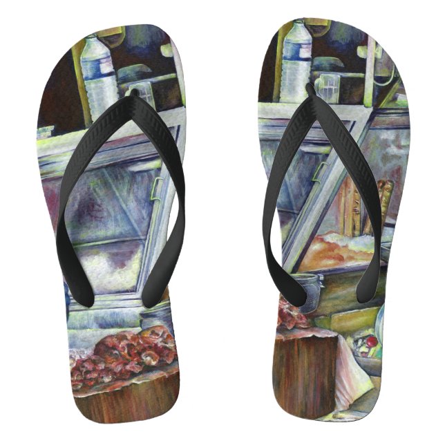 Wo ist der Fischkopf Curry?Singapur Flip Flops (Fußbett)