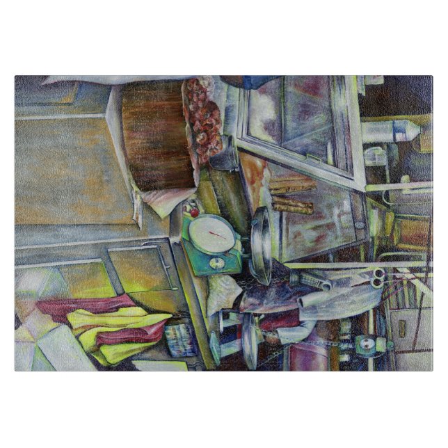 Wo ist der Fischkopf Curry?Singapur Schneidebrett (Vorderseite)