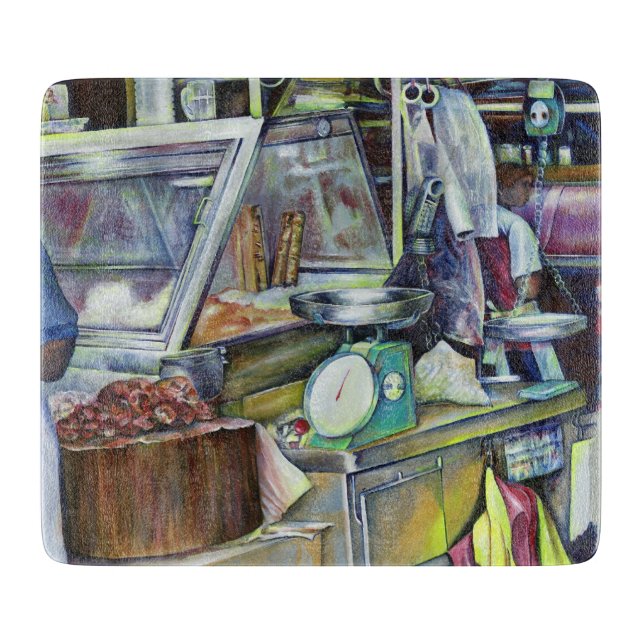 Wo ist der Fischkopf Curry?Singapur Schneidebrett (Vorderseite)