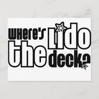 Wo ist der Lido Deck? Postkarte