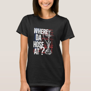 Wo ist der Schlauch Lustiges Hookah-Raucher-Design T-Shirt