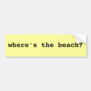 wo ist der Strand? Autoaufkleber