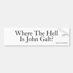 Wo ist die Hölle ist John Galt? Autoaufkleber