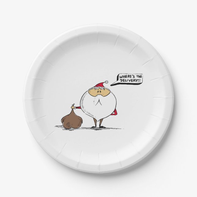 Wo ist die Lieferung Weihnachten Weihnachten Pappteller (Vorderseite)