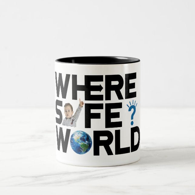Wo ist die Welt sicher? Wir wollte Freiheit und Fr Zweifarbige Tasse (Mittel)