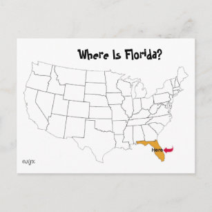 Wo ist Florida? Postkarte