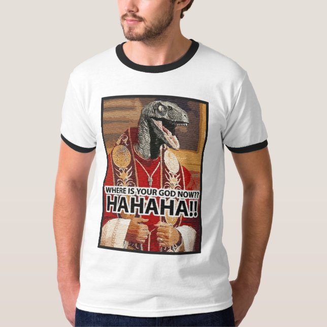 Wo ist Ihr Gott jetzt? (Raubvogel) T-Shirt (Vorderseite)