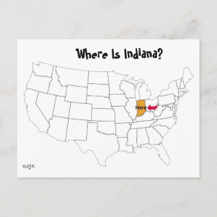 Wo ist Indiana? Postkarte