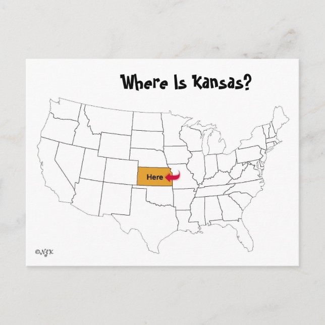 Wo ist Kansas? Postkarte (Vorderseite)